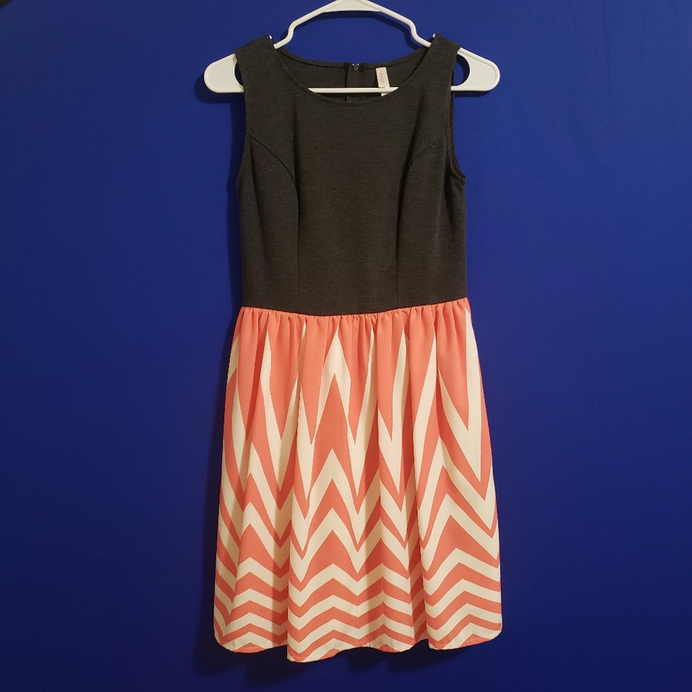 Xhilaration Coral & Gray Dress